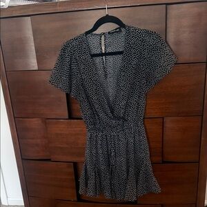 Vici Black & White Polka Dot Mini Dress